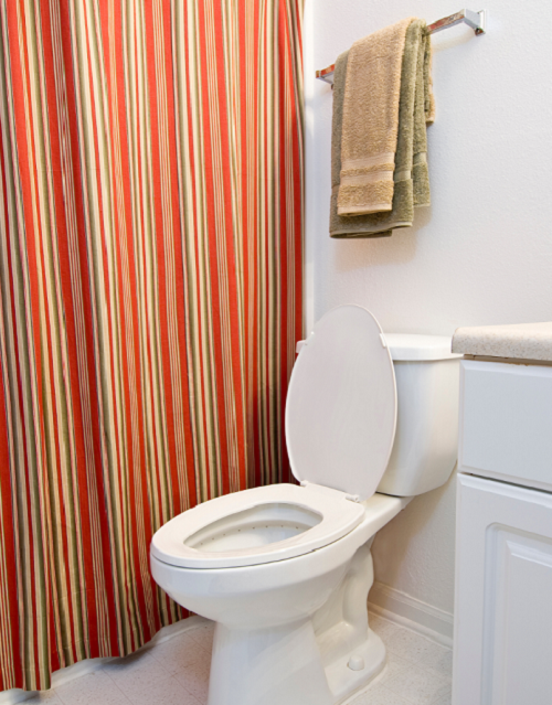 towel bar over toilet