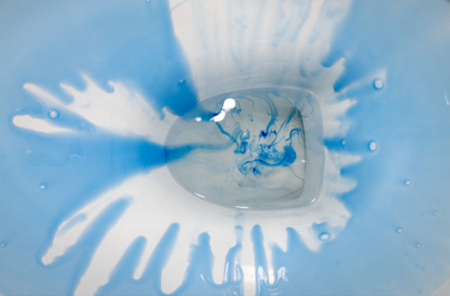 how to get blue toilet cleaner off hands