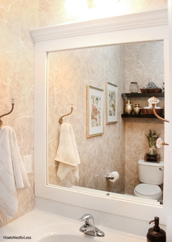 How to Frame a Bathroom Mirror with Trim